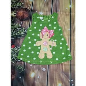 Bonnie Baby Girl's Sleeveless Gingerbread Christmas Holiday Dress Size 6-9 Month